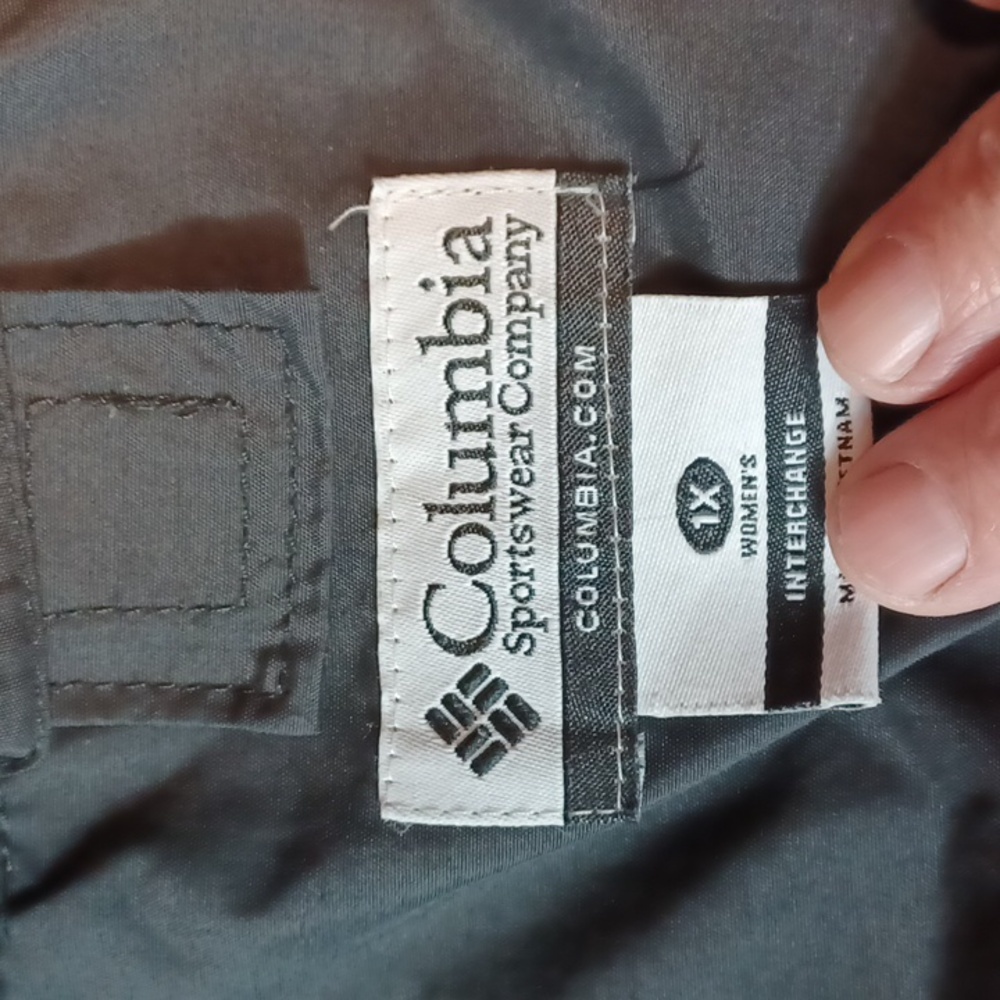 Columbia Womans Black & White Athletic WaterProof Wind Breaker Jacket 1XL - Picture 5 of 13